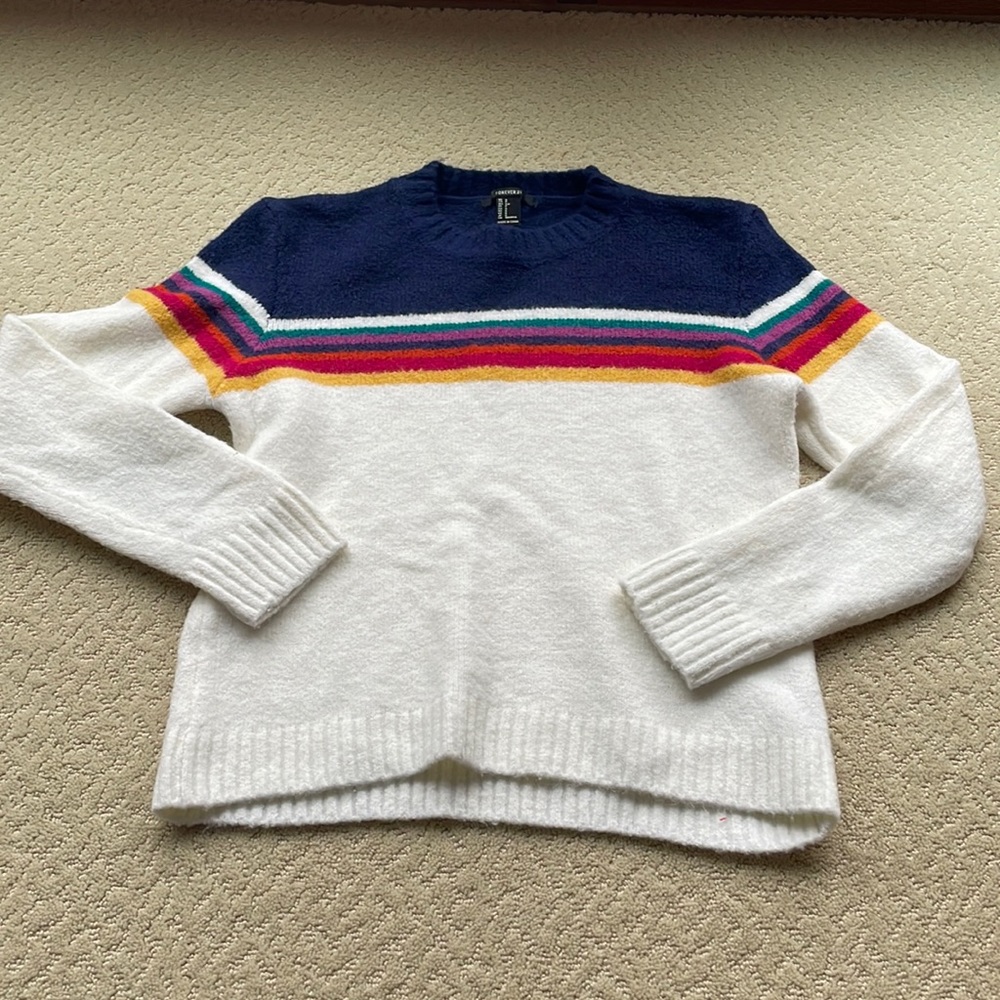 Forever 21 multi color striped sweater